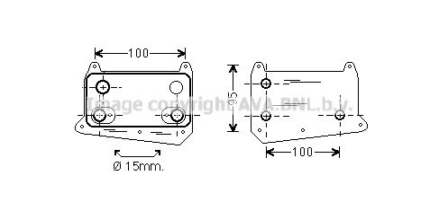 AVA QUALITY COOLING Eļļas radiators, Motoreļļa MS3552